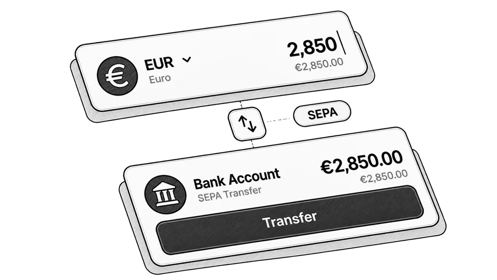 Un abono en euros que llega por SEPA a un saldo en euros.